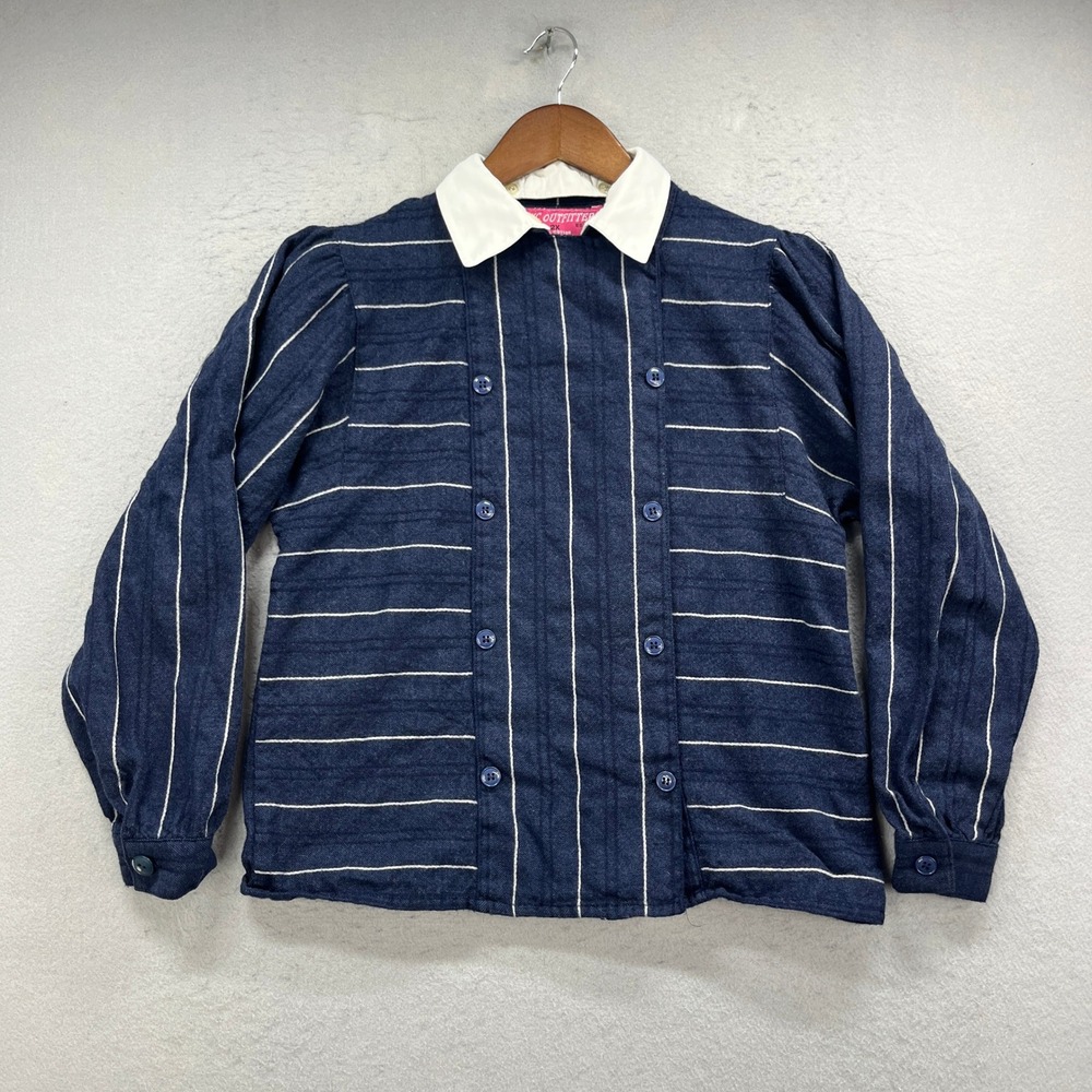 Rustic Outfitters Blouse Womens 2X Blue Striped Long Sleeve Button Front Casual